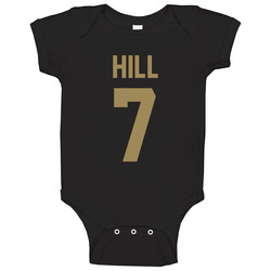 Taysom Hill # 7 Jersey Back New Orleans Football Team Fan For Black Unisex Soft Cotton Tee Baby One Piece