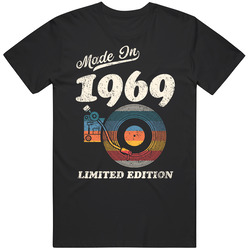 Made In 1969 Limited Edition Unisex Soft Cotton Tee T Shirt