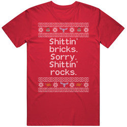 Shittin Rocks National Lampoons Christmas Vacation Quote Food Knit Unisex Soft Cotton Tee T Shirt