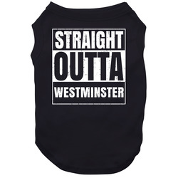 Straight Outta Westminster Funny Compton Parody Dog Unisex Soft Cotton Tee Dog