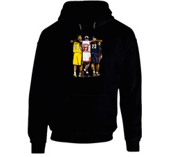 Kobe Bryant Michael Jordan Lebron James Basketball Legends Unisex Soft Cotton Tee Hoodie