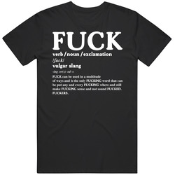 F Word Fuck Definition Funny Unisex Soft Cotton Tee T Shirt