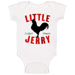 Little Jerry Cockfight Champion Seinfeld Parody Logo Fan Unisex Soft Cotton Tee Baby One Piece