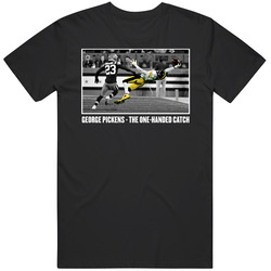 George Pickens One Handed Catch Black Unisex Soft Cotton Tee T Shirt