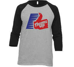 Thums Up Cola Popular Soda India Raglan Unisex Soft Cotton Tee Raglan 3/4 Sleeve Shirt