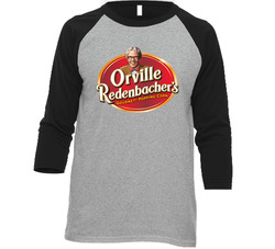 Orville Redenbacher Favorite Popcorn Snack Food Lovers Raglan Unisex Soft Cotton Tee Raglan 3/4 Sleeve Shirt