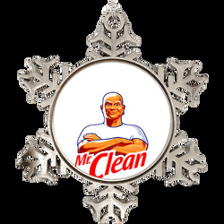 Mr Clean Cleaning Supply Mascot Holiday Ornament Unisex Soft Cotton Tee Holiday Ornament