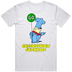 Conjunction Junction Vintage Cartoon Unisex Soft Cotton Tee T Shirt