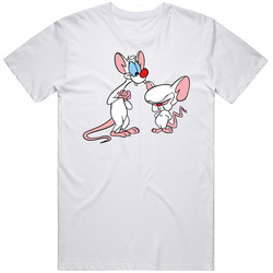 Pinky And The Brain Retro Tv Cartoon Character Fan Unisex Soft Cotton Tee T Shirt