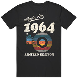 Made In 1964 Limited Edition Unisex Soft Cotton Tee T Shirt