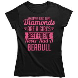 Beabull Is A Girl's Best Friend Funny Dog Owner Pet Lover Ladie's Unisex Soft Cotton Tee Ladies T Shirt