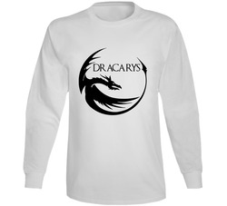 Dracarys Dragon Fire Game Of Thrones Tv Show Fan Unisex Soft Cotton Tee Long Sleeve T Shirt