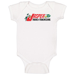Jasper Engines And Transmission Automobile Car Truck Motorcycle Auto Parts Cool Distressed Style Brand Logo Emblem Unisex Soft Cotton Tee Baby One Piece