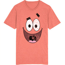 Patrick Star Starfish Spongebob Squarepants Big Face Halloween Costume Worn Look Vintage Unisex Unisex Soft Cotton Tee T Shirt