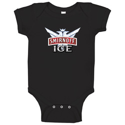 Smirnoff Ice Logo Booze Cool Drinking Unisex Soft Cotton Tee Baby One Piece