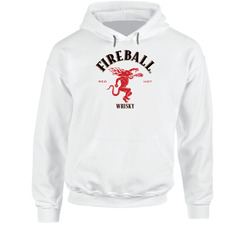 Fireball Cinnamon Whiskey Logo Label Drinking Unisex Soft Cotton Tee Hoodie