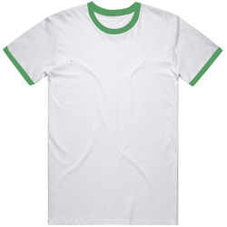 Irish Green Blank Retro Vintage Ringer 100% Soft Cotton Unisex Soft Cotton Tee T Shirt