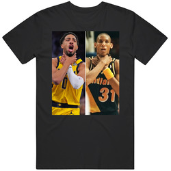 Tyrese Haliburton Reggie Miller Choke Gesture Unisex Soft Cotton Tee T Shirt