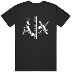 Armani Exchange Mens Shirt Black Size Medium M Graphic Tee Classic Fit Unisex Classic Unisex Soft Cotton Tee T Shirt