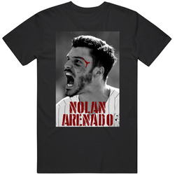 Nolan Arenado Bloody Face Colorado Major League Baseball Baseman Unisex Soft Cotton Tee T Shirt