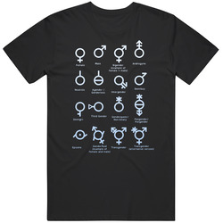 Gender Icon Symbols Lgbtq Unisex Soft Cotton Tee T Shirt