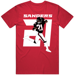 Deion Sanders 21 Altanta Football Fan Unisex Soft Cotton Tee T Shirt