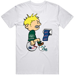 New York Nyj Football Shit On Afc East Division Helmets Funny Fan Unisex Soft Cotton Tee T Shirt