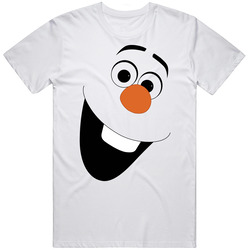 Olaf Frozen Big Face Halloween Costume Unisex Soft Cotton Tee T Shirt