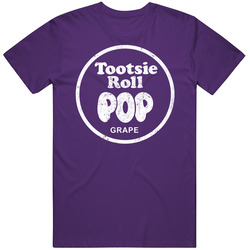 Tootsie Roll Pop Grape Logo Retro Candy Vintage Unisex Unisex Soft Cotton Tee T Shirt