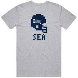 Seattle Sea Football Nfl Team Pixelated 8 Bit Logo Fan Unisex Soft Cotton Tee T Shirt