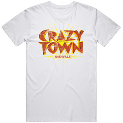 Crazy Town Nashville Tennessee Top Restaurants Food Fan Lover Foodie Worn Look Unisex Soft Cotton Tee T Shirt