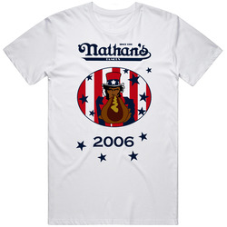 2006 Nathans Hot Dog Eating Contest Food Lovers Unisex Soft Cotton Tee T Shirt