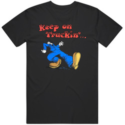 Robert Crumb Keep On Truckin Funny Comic Unisex Soft Cotton Tee T Shirt