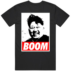 Kim Jong Un Smiling Boom Funny Nuclear State Leader Unisex Soft Cotton Tee T Shirt
