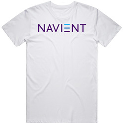Navient Corporation Nasdaq Company Logo Employee Fan Unisex Soft Cotton Tee T Shirt
