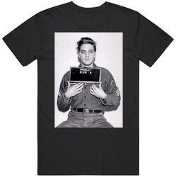 Elvis Presley Mugshot Music Fan Unisex Soft Cotton Tee T Shirt