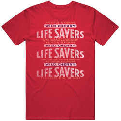 Wild Cherry Life Savers Candy Retro Look Unisex Soft Cotton Tee T Shirt