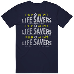 Pep O Mint Life Savers Candy Retro Look Unisex Soft Cotton Tee T Shirt