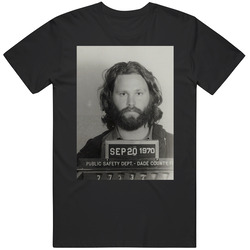 Jim Morrison Mugshot Unisex Soft Cotton Tee T Shirt