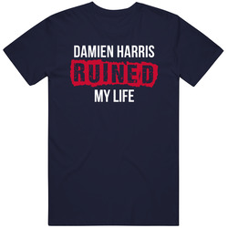 Damien Harris Ruined My Life New England Football Fan Unisex Soft Cotton Tee T Shirt