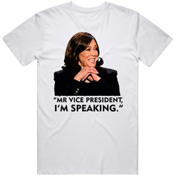 Kamala Harris Mr Vice President Im Speaking Unisex Soft Cotton Tee T Shirt