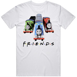 Thomas The Tank Engine & Friends Parody 80s Kids Tv Show Unisex Soft Cotton Tee T Shirt