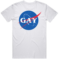Gay Nasa Parody Pride Lgbqt Space Astronaut Unisex Soft Cotton Tee T Shirt