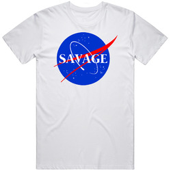 Savage Custom Name Nasa Parody Customizable Unisex Soft Cotton Tee T Shirt