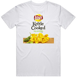 Lay's Kettle Cooked Jalapeno Potato Chips Bag Costume Unisex Soft Cotton Tee T Shirt