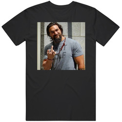 Jason Mamoa Middle Finger Funny Fan Unisex Soft Cotton Tee T Shirt