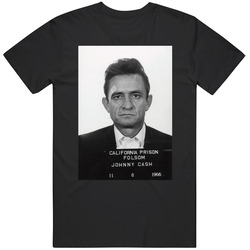 Johnny Cash Mugshot Music Fan Unisex Soft Cotton Tee T Shirt