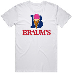 Braum's Best Ice Cream Brand Dessert Treat Logo Unisex Soft Cotton Tee T Shirt