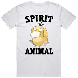 Psyduck Is My Spirit Animal Unisex Soft Cotton Tee T Shirt