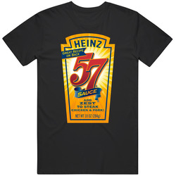 Heinz 57 Steak Sauce Logo Foodie Gift Cool Vintage Tee Classic Cotton Unisex Soft Cotton Tee T Shirt